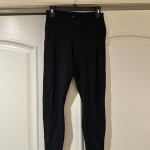Yogalicious Black High-Waist Active Leggings with Side Pockets